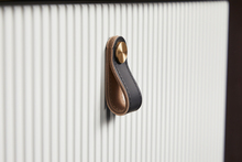 Knopp Läder Svart 2-pack 